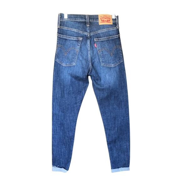 Levi's Blue Denim Jeans Wedgie Skinny High Rise Stretch Women's Size 24 - Picture 9 of 16